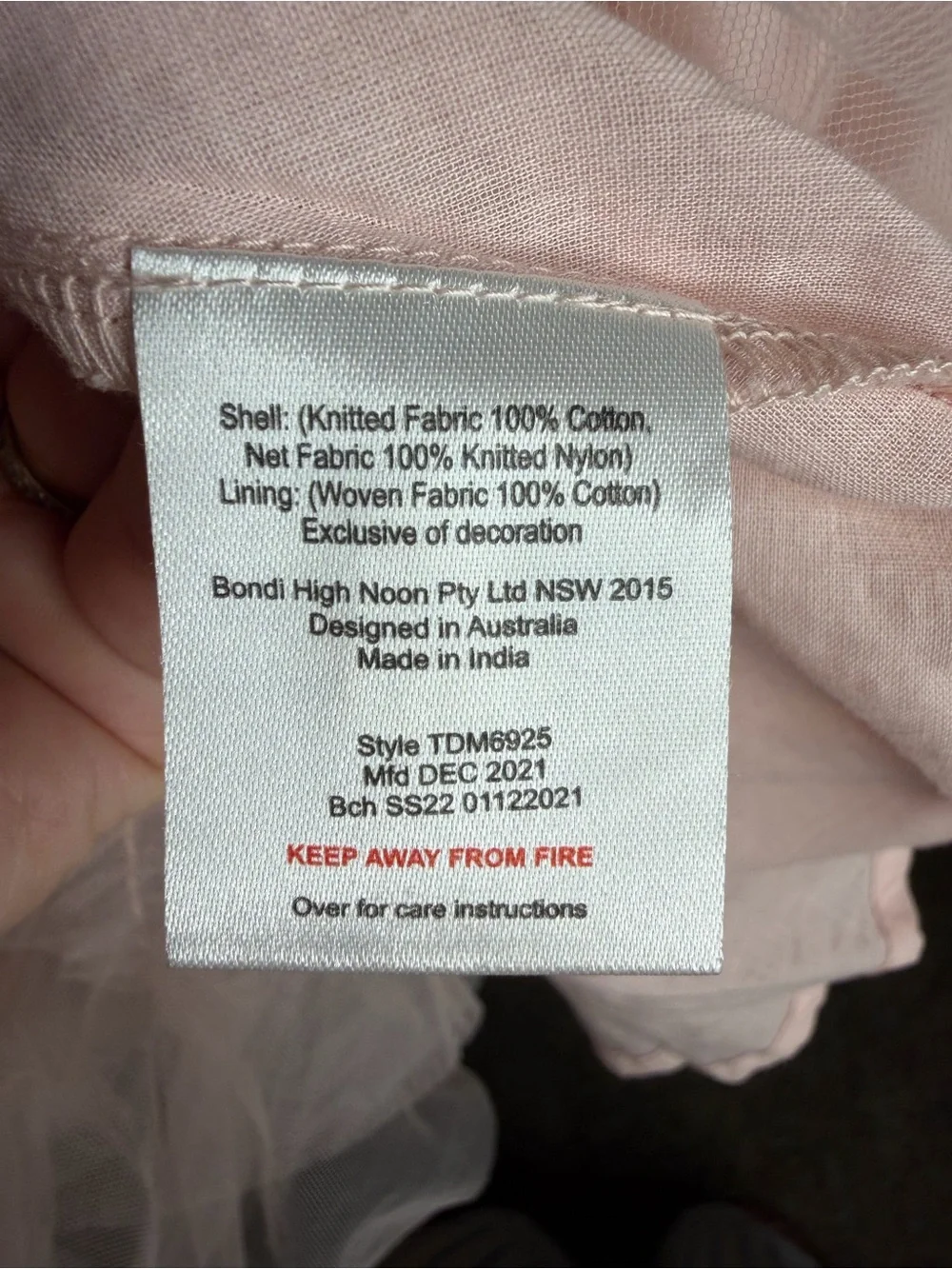 Tutu Du Monde Blush Pink Feather Rosette Tulle Dress